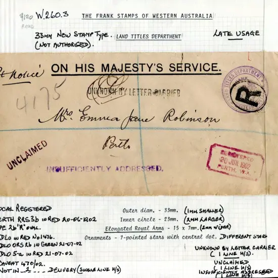 Land Titles Office W 260.3 Registered OHMS long ...