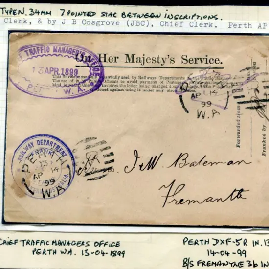 Railway Department W 435.3 in dark blue lower left ...
