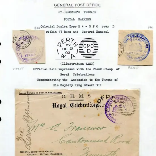 Royal Celebrations W 145.1 on specially printed ...