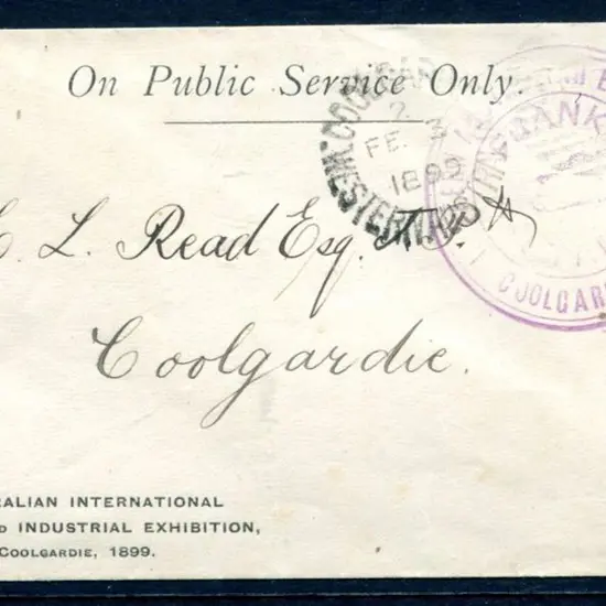 Western Australian Exhibition Coolgardie 1898 W ...