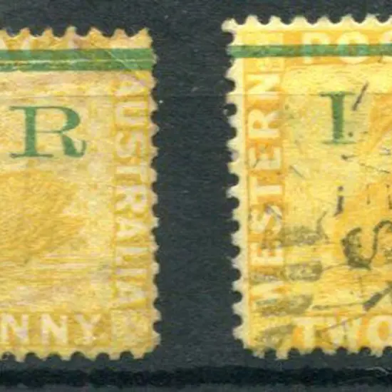 1881 1d yellow-ochre "IR" ovptd forgeries with 2 ...