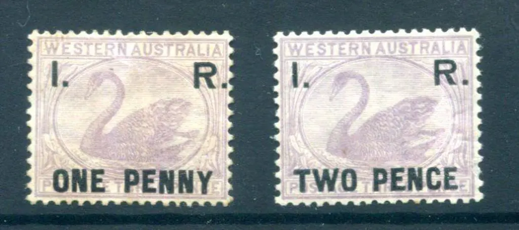 1881 "I.R. One Penny" fiscally cancelled in m/s in ... Image 1++