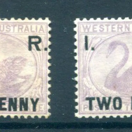 1881 "I.R. One Penny" fiscally cancelled in m/s in ...