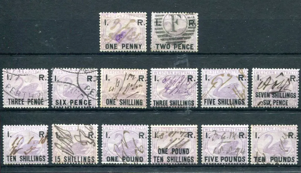 1881 "I.R. One Penny" to "Ten Pounds" complete ... Image 1++