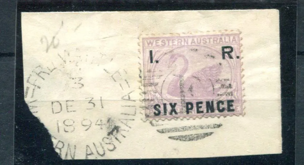 1881 "I.R. Six Pence" postally used on piece with ... Image 1++
