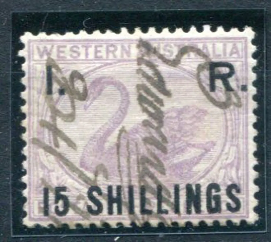 1881 "I.R. Fifteen Shillings" with "Narrow gap in ... Image 1++