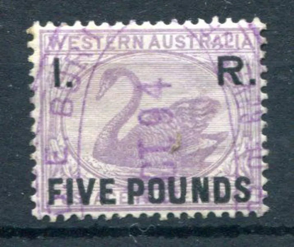 1881 "I.R. Five Pounds" surcharge as above. ... Image 1++