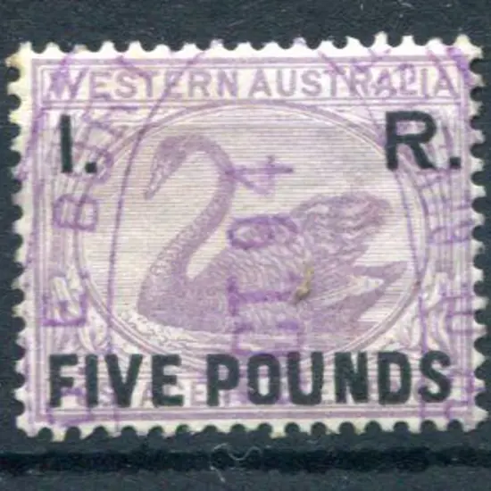 1881 "I.R. Five Pounds" surcharge as above. ...