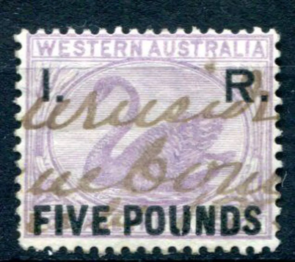 1881 "I.R. Five Pounds" with "broken U" variety. ... Image 1++