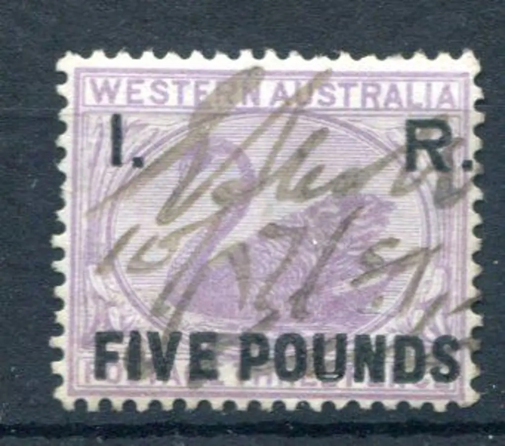 1881 "I.R. Five Pounds" with "Flawed U" variety. ... Image 1++