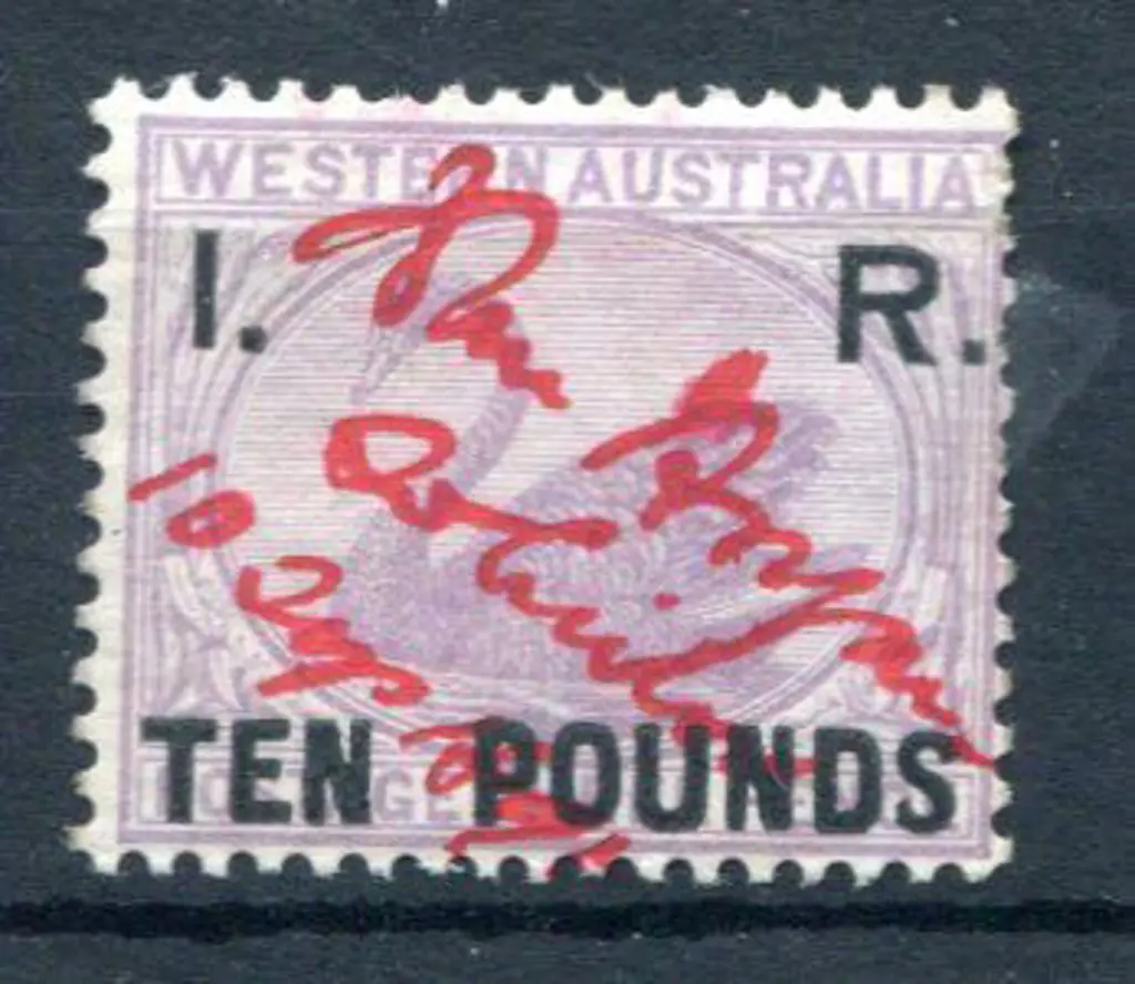 1881 "I.R. Ten Pounds" F/U with red dated m/s ... Image 1++