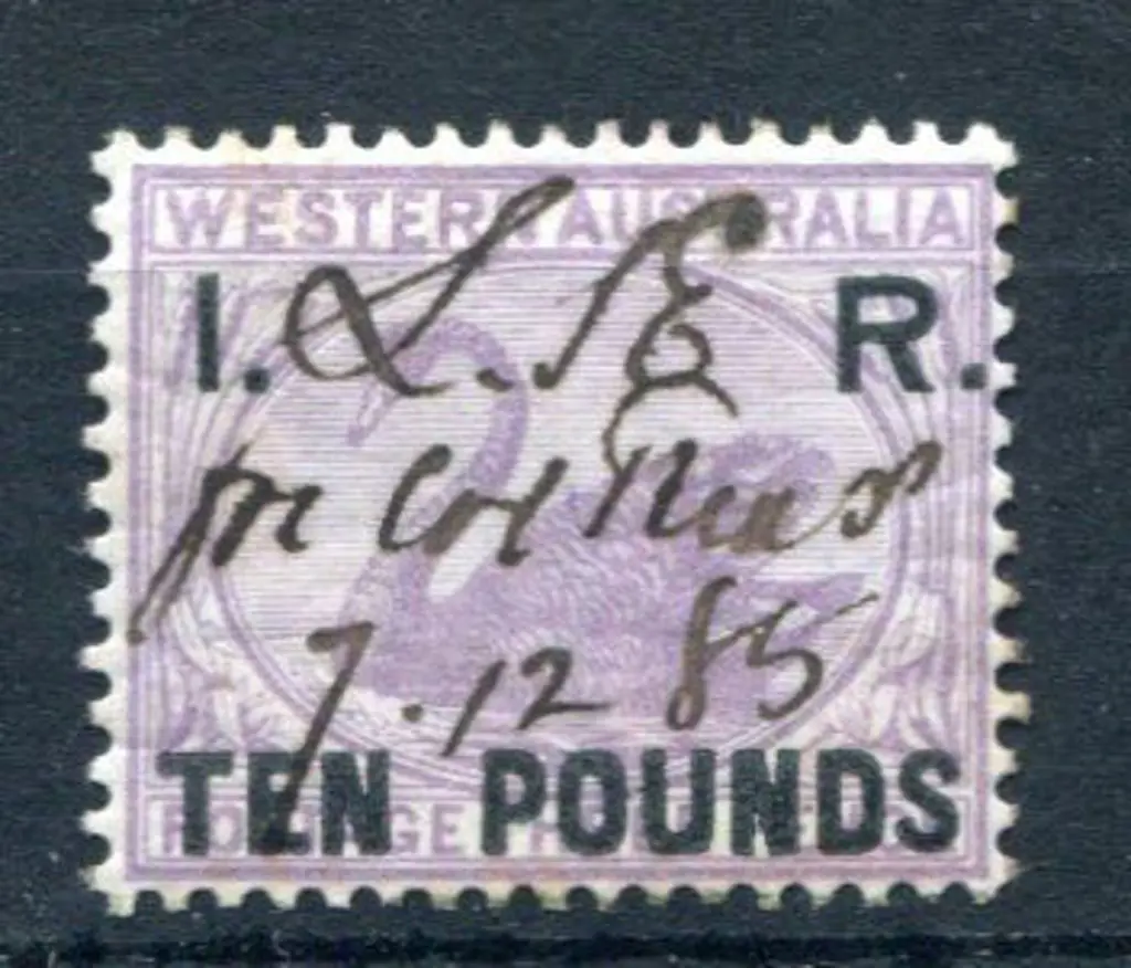 1881 "I.R. Ten Pounds". F/U with 7.12.85 m/s. ... Image 1++