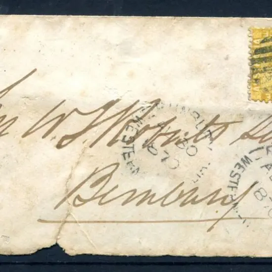 1870 (29th Aug) proving cover confirming the use ...