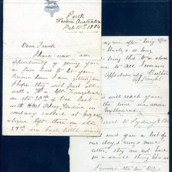 1884 (15th Feb) A lengthy letter, the first page ...