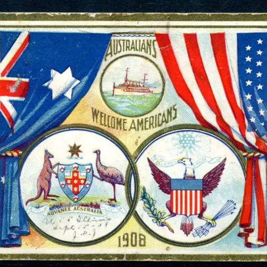 1908 American Fleet card as above (PC 16) but ...