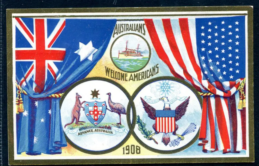 1908 Visit of the American Fleet "Australians ... Image 1++