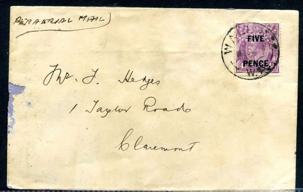 1924 (30th Jul) Cover from Wallal to Perth with ... Image 1++