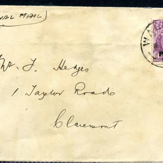 1924 (30th Jul) Cover from Wallal to Perth with ...