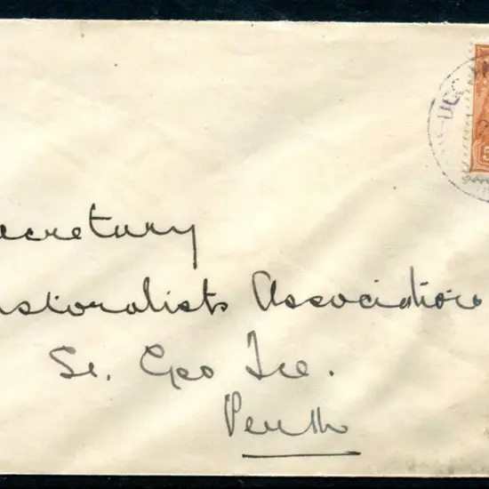 1933 (2nd Sep) Cover to Perth with 5d chestnut KGV ...