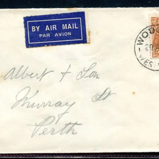 1936 (20th Jun) Woogina to Perth cover with 5d ...