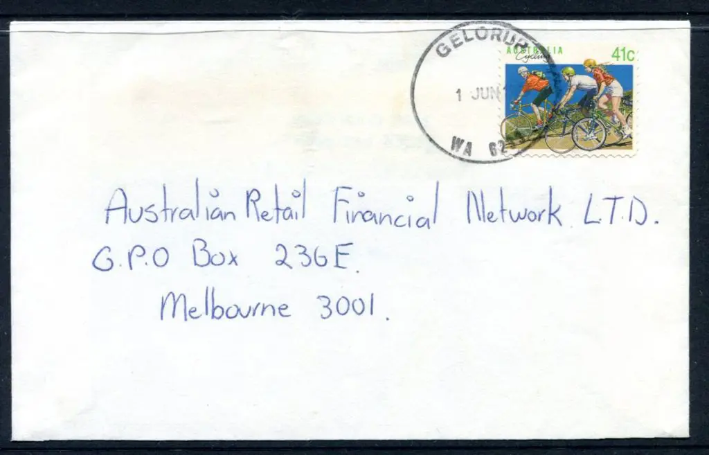 1989 (1st June) Geelorup G31 Ra cds on small env ... Image 1++
