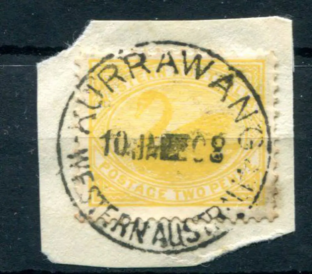 Kurrawang A27 Fine 100% strike on 2d yellow swan ... Image 1++