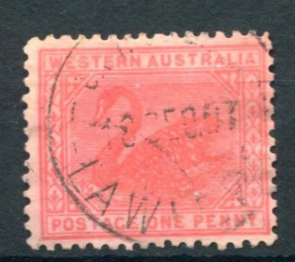 Lawlers Savings Bank Sbv on 1d rose-red swan dated ... Image 1++