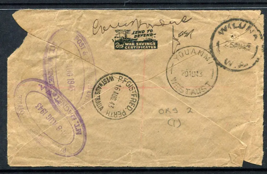 Mt Magnet Post & Telegraph Office ORS 2 on back of ... Image 1++
