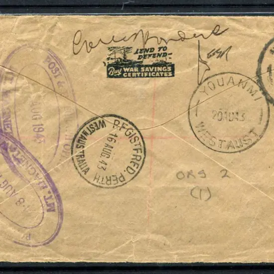 Mt Magnet Post & Telegraph Office ORS 2 on back of ...