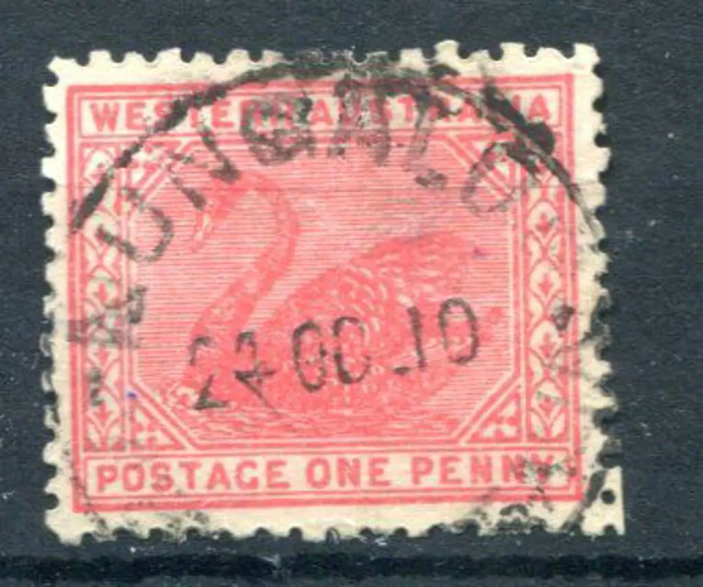 Mungalup D27 85% strike on 1d rose-red swan for 24 ... Image 1++