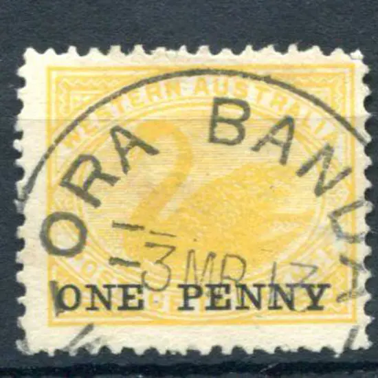 Ora Banda B28 Bold 65% strike on 2d yellow "ONE ...
