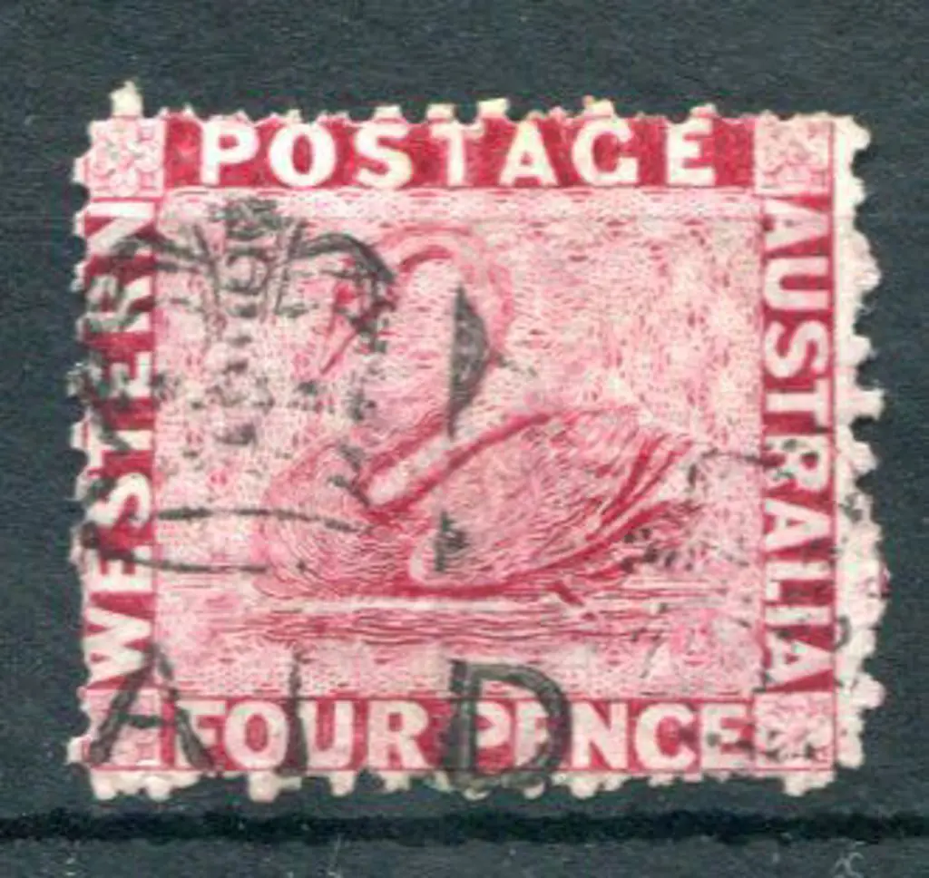 PAID Registered Large Crown cancel on 4d carmine ... Image 1++