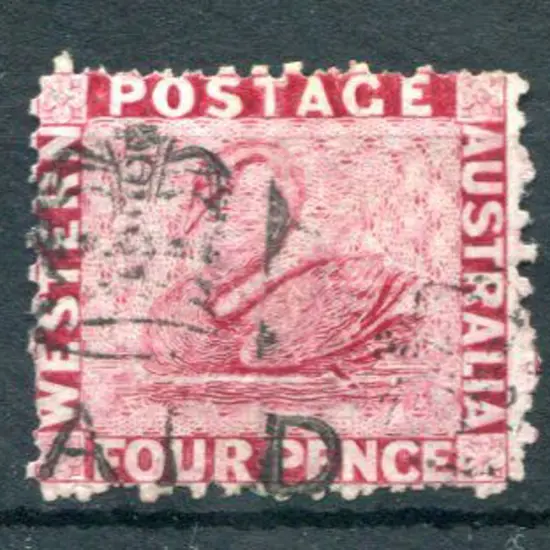 PAID Registered Large Crown cancel on 4d carmine ...