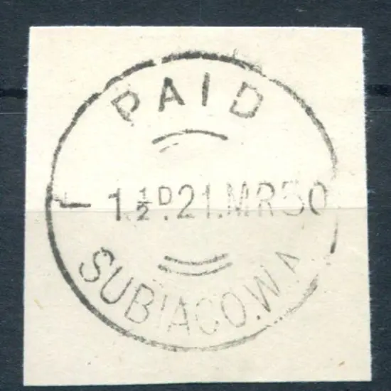 Subiaco Paid PD x29 with late date, 21 MR 50. PMI ...