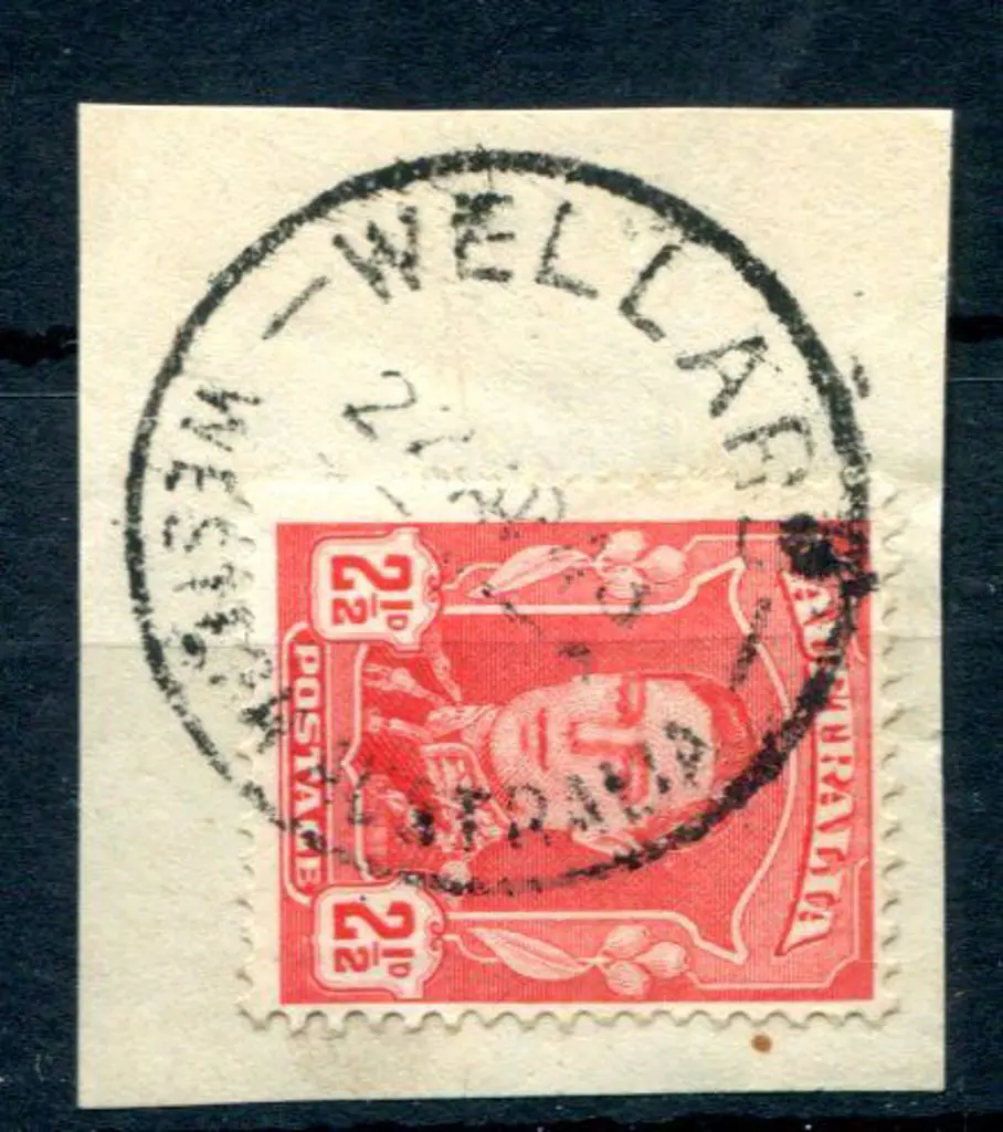 Wellard A27 Full cds tying 2½d KGVI to piece for ... Image 1++