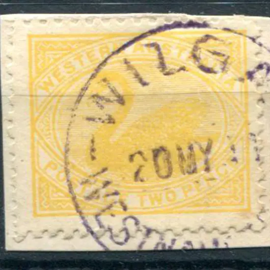 Wilga D26-a 70% strike on 2d yellow swan on piece ...