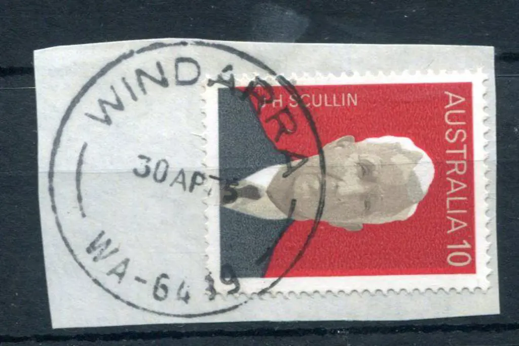 Windarra E31-b with narrow "WA" on 10¢ Scullenfor ... Image 1++