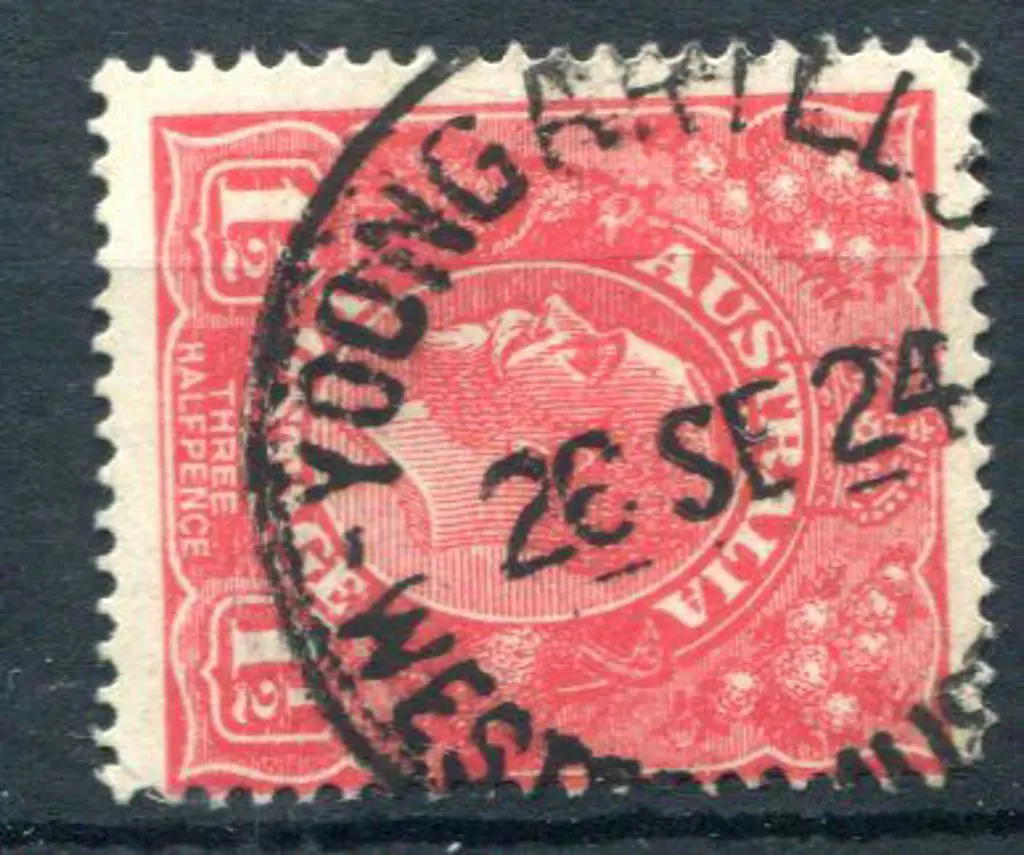 Yoongarillup A30 This 70% strike on 1½d red KGV is ... Image 1++