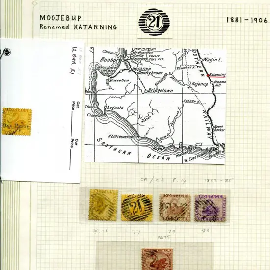 Number 21 on 5 x 1882/95 CR/CA wmk, perf. 14 ...