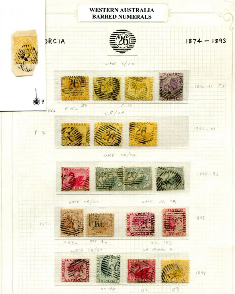 Number 26 (New Norcia) Selection on 20 stamps incl ... Image 1++