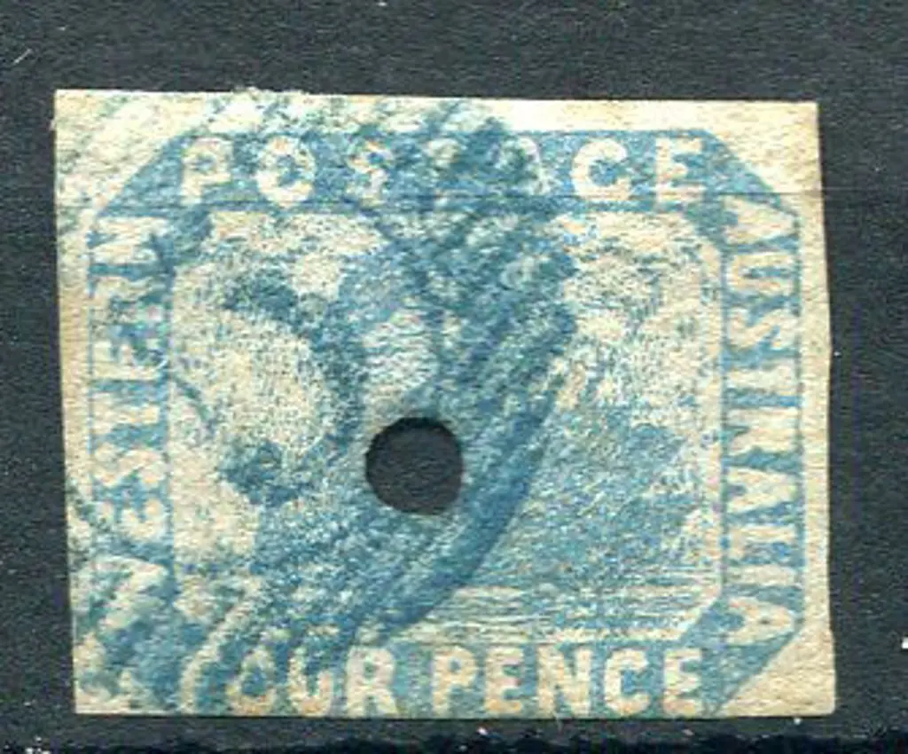 Number 5 (Guildford) in scarce blue ink on 4d ... Image 1++