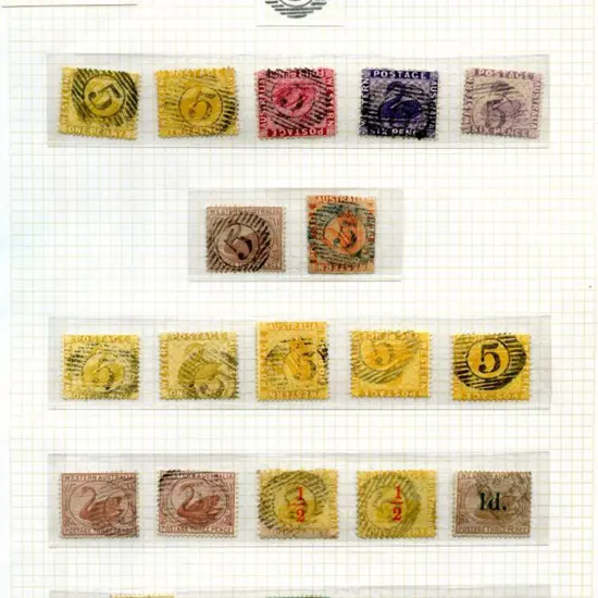Number 5 Numeral collection from 1860 imperf 2d ...
