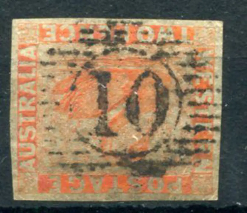 Number 10 on 2d pale-orange. Not often seen on ... Image 1++