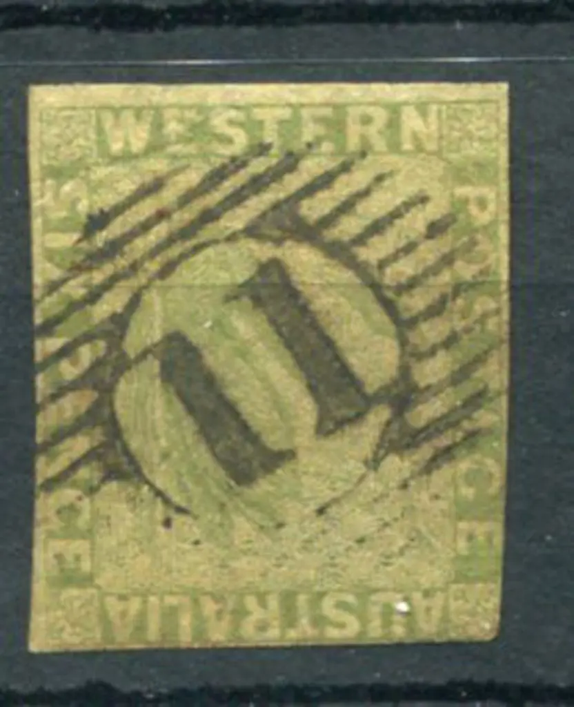 Number 11 Bold clear strike on 6d sage-green with ... Image 1++