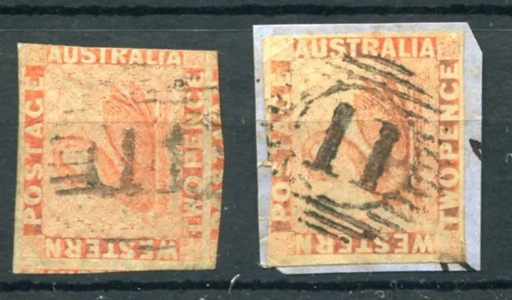 Number 11 on 1860 2d pale orange with 3 fine ... Image 1++
