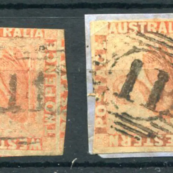 Number 11 on 1860 2d pale orange with 3 fine ...