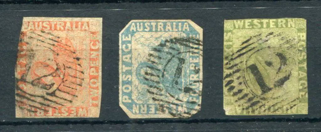 Number 12 on 1854 4d pale blue cut to shape (SG ... Image 1++