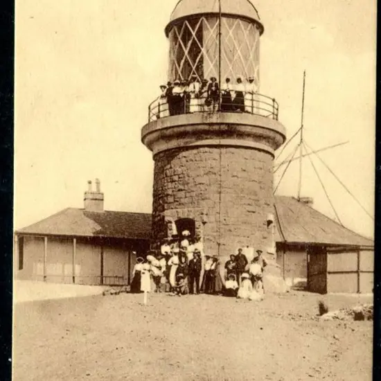 "Albany WA Breaksea Lighthouse" brown on cream ...
