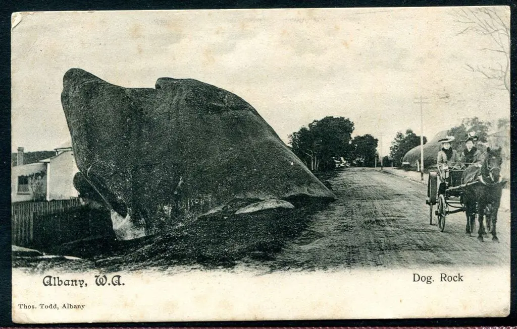 "Albany, WA, Dog Rock" b& w published by Thos. ... Image 1++
