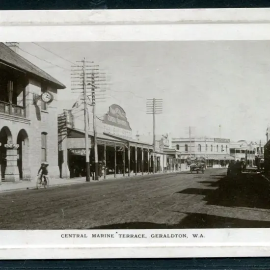 "Central marine Terrace, Geraldton, WA" b&w ...